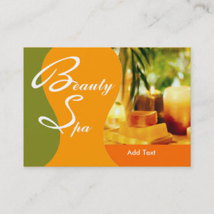 Carte de visite Beauté Santé Spa Salon Vert Jaune
