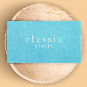 Carte De Visite Beauté simple et classique Couleur bleu turquoise