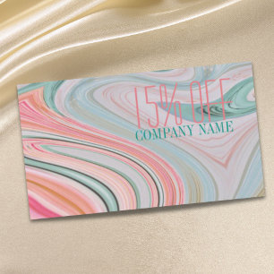 Carte De Visite beauté SPA cheveux ongle salon aquarelle corail me
