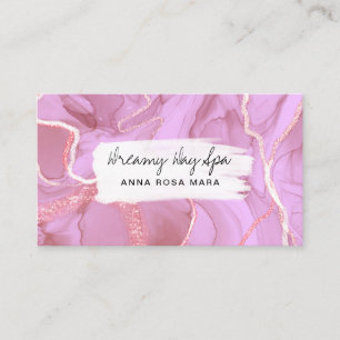 Carte De Visite *~* Beauté Spa QR Gold Parties scintillant en marb