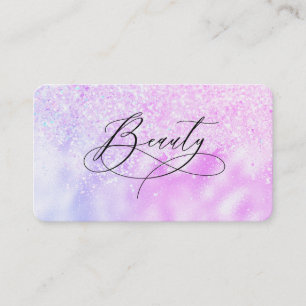 Carte De Visite *~* BEAUTY Fancy Script Ombre Parties scintillant