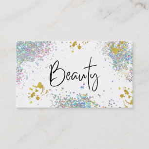Carte De Visite *~* BEAUTY Hologram Holograph Gold Parties scintil