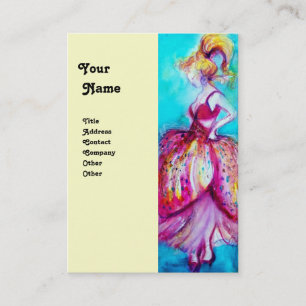 Carte De Visite BEAUTY MODE rouge rose bleu vert crème