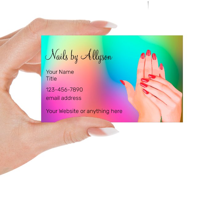 Carte De Visite Beauty Nails Manucure Moderne (Créateur téléchargé)