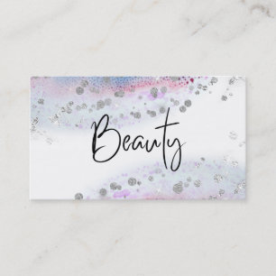 Carte De Visite *~*    BEAUTYBlue Pastel Aquarelle Parties scintil