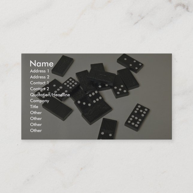 Carte De Visite Beaux dominos (Devant)
