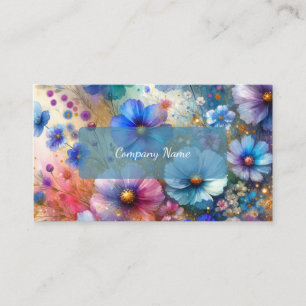 Carte De Visite Beaux Fleurs sauvages violets et bleus