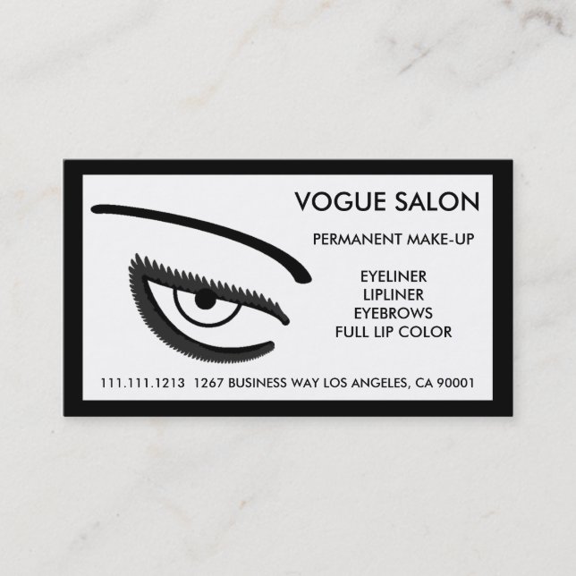 CARTE DE VISITE BEAUX YEUX DE MAQUILLAGE PERMANENT (Devant)