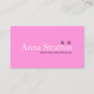 Carte De Visite Beaux yeux Rose Lash et Brows