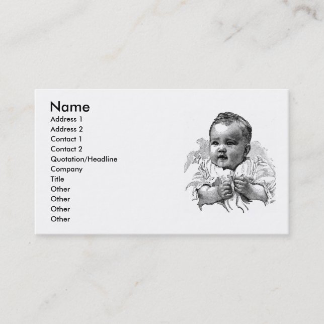Carte de visite bébé (Devant)