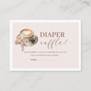 Carte De Visite Bébé aquarelle prépare du café shower dia