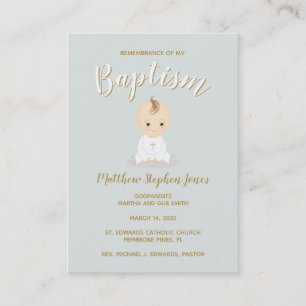 Carte De Visite Bébé de baptême