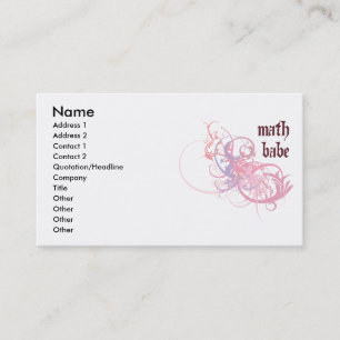 Carte De Visite Bébé de maths