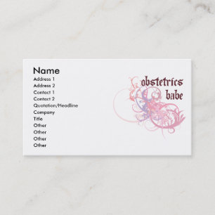 Carte De Visite Bébé d'obstétrique