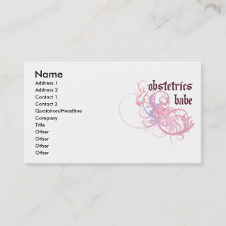 Carte De Visite Bébé d'obstétrique