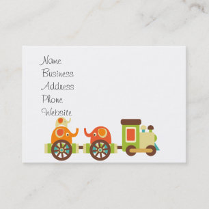 Carte De Visite Bébé mignon d'enfants de cadeaux de train