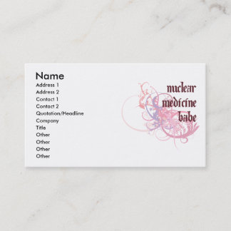 Carte De Visite Bébé nucléaire de médecine