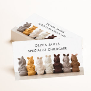 Carte De Visite Bébés mignons Garderie Nounou Baby Sitter