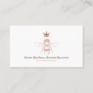 Carte De Visite Bee de la reine d'abeille rose