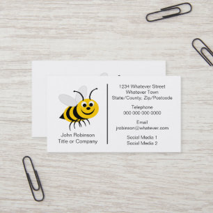 Carte De Visite Bee Design Beekeeper