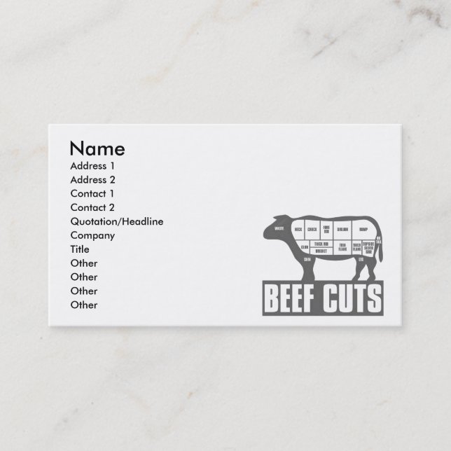 Carte De Visite Beef_Cuts (Devant)