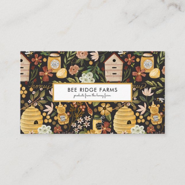 Carte De Visite Beekeeper Apiary Honey Products  (Devant)