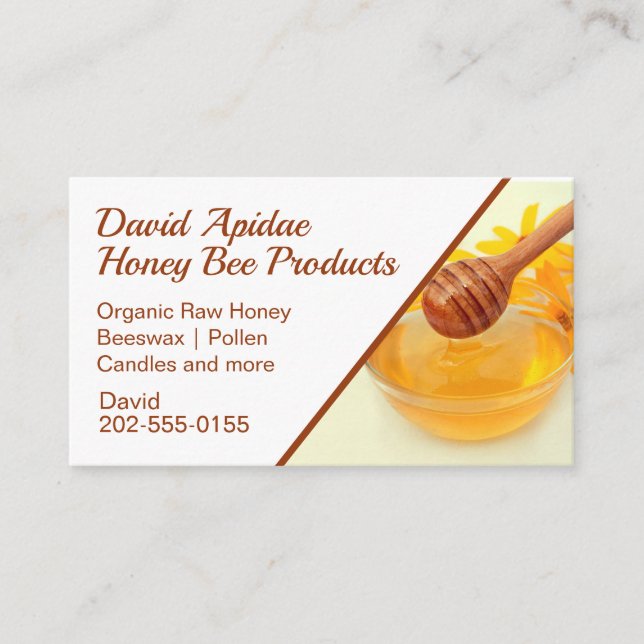 Carte De Visite Beekeeper Honey Bee Produits (Devant)