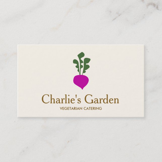 Carte De Visite Beet Logo Juice Bar et restauration végétarienne (Devant)