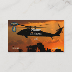 Carte De Visite Béets verts des forces spéciales