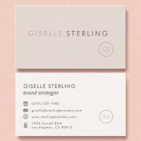 Beige clair moderne minimaliste Monogramme luxe