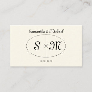 Carte De Visite Beige Elegant Minimal Typographie Moderne