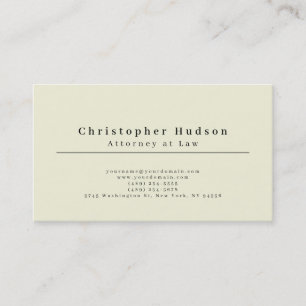 Carte De Visite Beige et amande simple uni minimaliste