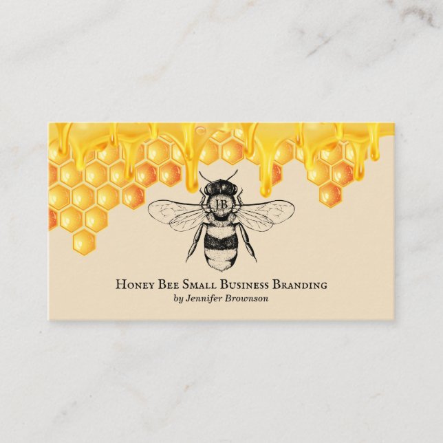 Carte De Visite Beige Honeypeb Drivers Queen Bee (Devant)