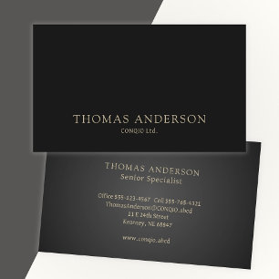 Carte De Visite Beige professionnel moderne en noir
