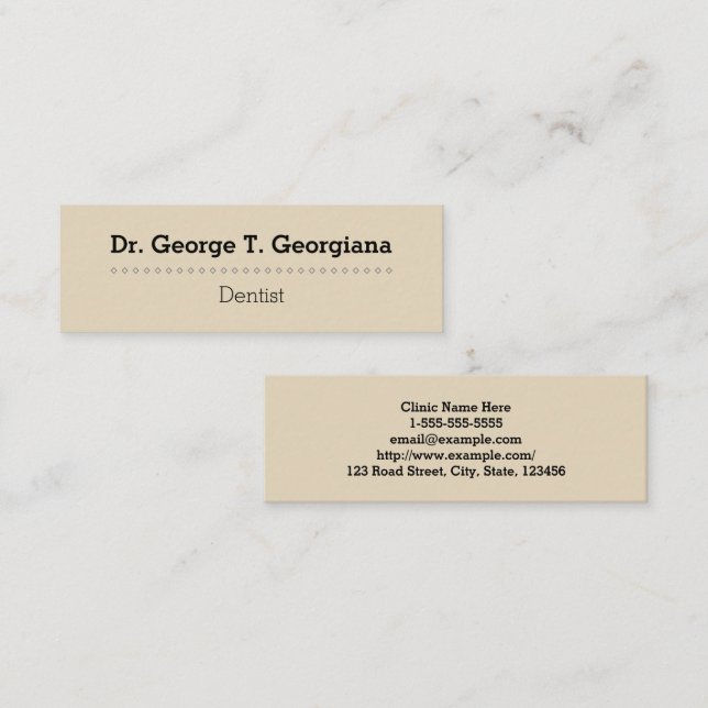 Carte de visite beige, propre, professionnel (Devant / Derrière)