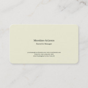 Carte De Visite Beige Simple Uni Professionnel Moderne Minimaliste