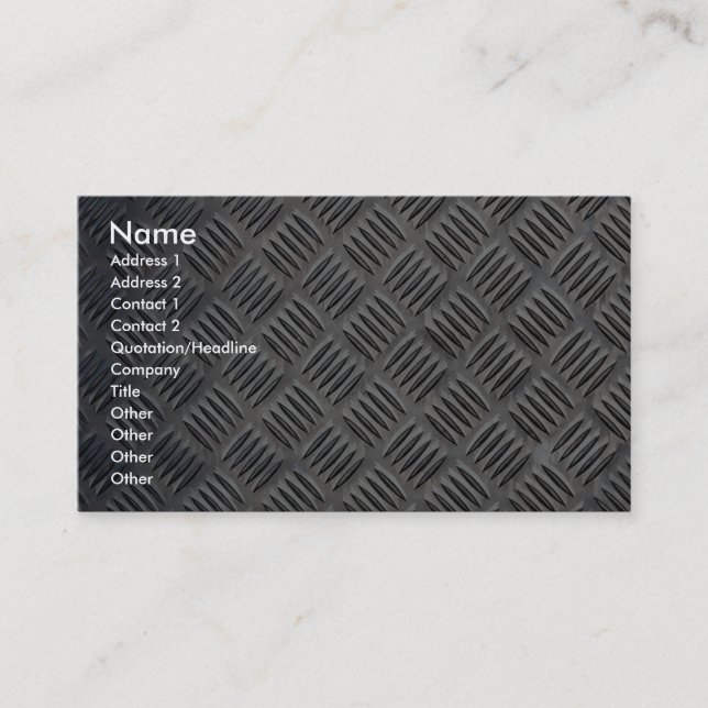 Carte De Visite Bel acier inoxydable (Devant)
