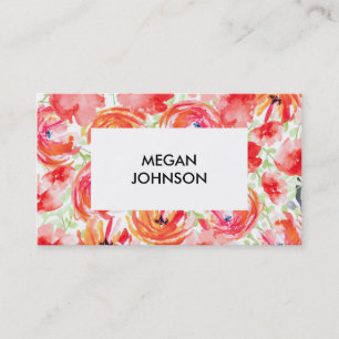 Carte De Visite Belle Aquarelle moderne design