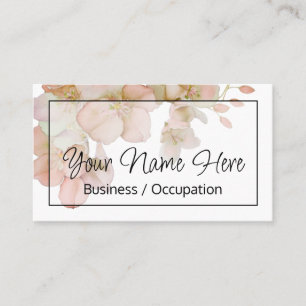 Carte De Visite Belle aquarelle rose rose rose orangé