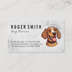 Carte De Visite Belle Chien Brown   Entraîneur animal