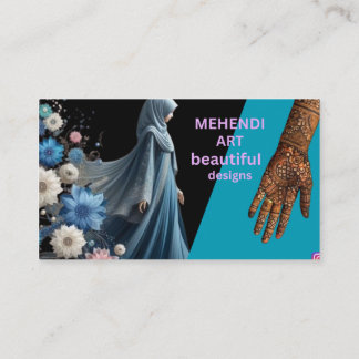 Carte De Visite Belle conception d'art Mehendi