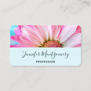 Carte De Visite Belle Fleur rose Gros plan Photo