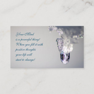Carte De Visite Belle glace fondante avec une citation motivante