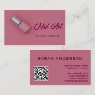 Carte De Visite belle Nail Artist Contact Card
