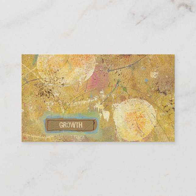 Carte De Visite Belle peinture unique naturelle d'art abstrait (Devant)