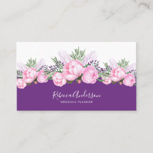 Carte De Visite Belle Peony Rose   Aquarelle
