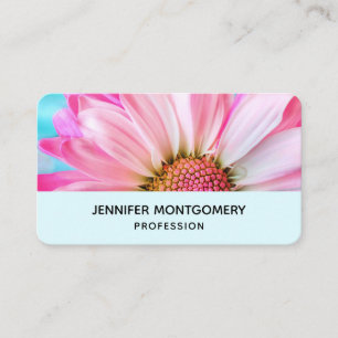 Carte De Visite Belle photo de fleur rose de près