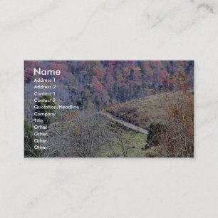 Carte De Visite Belle Piste Sur Les Montagnes D'Orange Et
