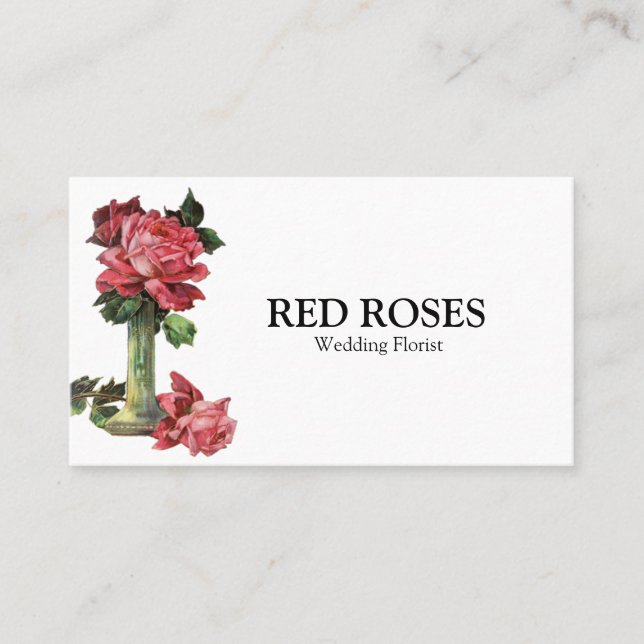 Carte De Visite Belle Rose rouge (Devant)