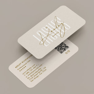 Carte De Visite Belle Sable Minimale Esthétique Professionnelle Si